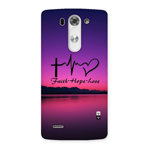 Faith Hope Love Evening Sky Back Case for LG G3 Mini