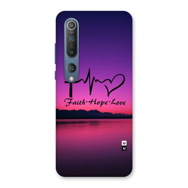 Faith Hope Love Evening Sky Back Case for Mi 10