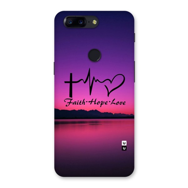 Faith Hope Love Evening Sky Back Case for OnePlus 5T