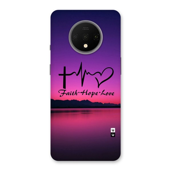 Faith Hope Love Evening Sky Back Case for OnePlus 7T