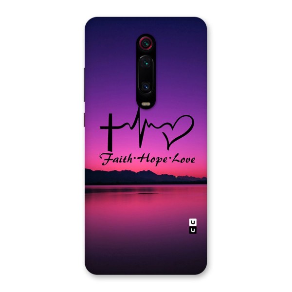 Faith Hope Love Evening Sky Back Case for Redmi K20 Pro