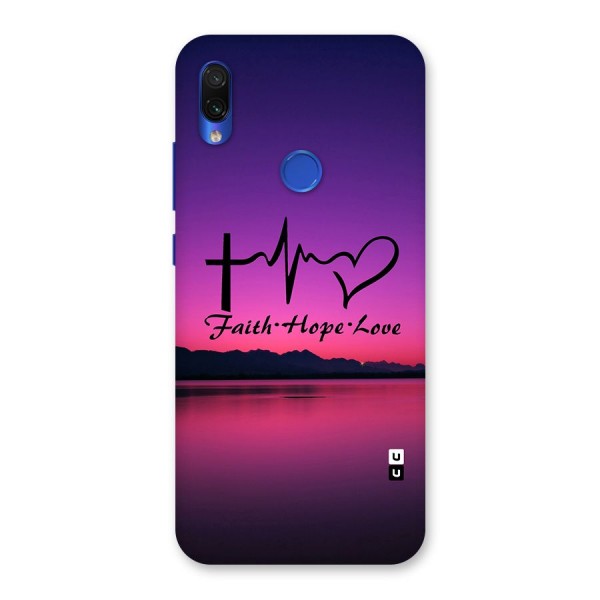 Faith Hope Love Evening Sky Back Case for Redmi Note 7S