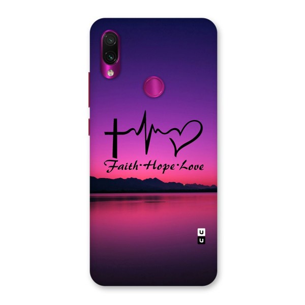 Faith Hope Love Evening Sky Back Case for Redmi Note 7 Pro