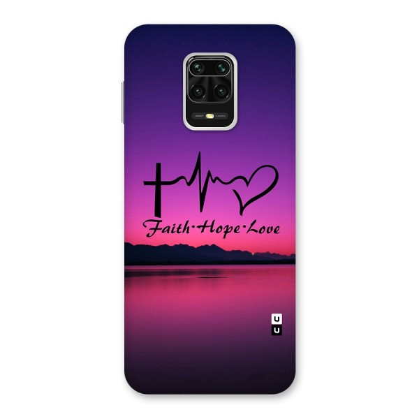 Faith Hope Love Evening Sky Back Case for Redmi Note 9 Pro Max