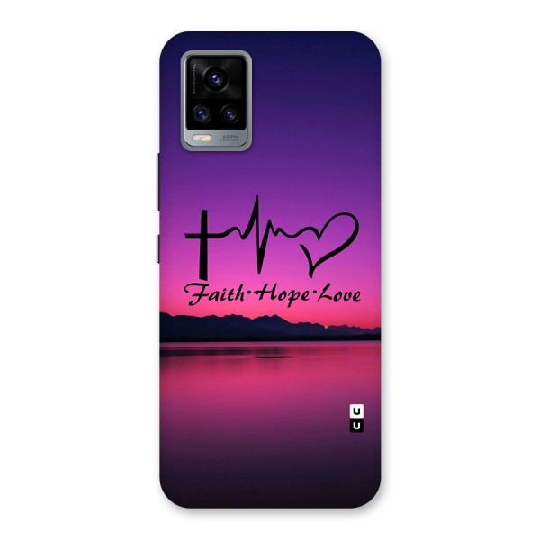 Faith Hope Love Evening Sky Back Case for Vivo V20