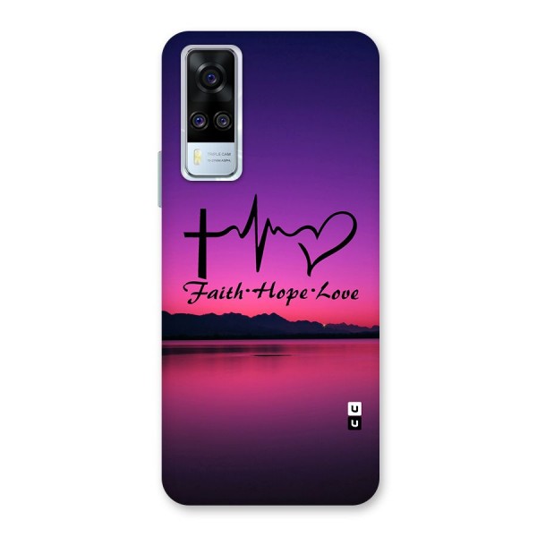 Faith Hope Love Evening Sky Back Case for Vivo Y51A