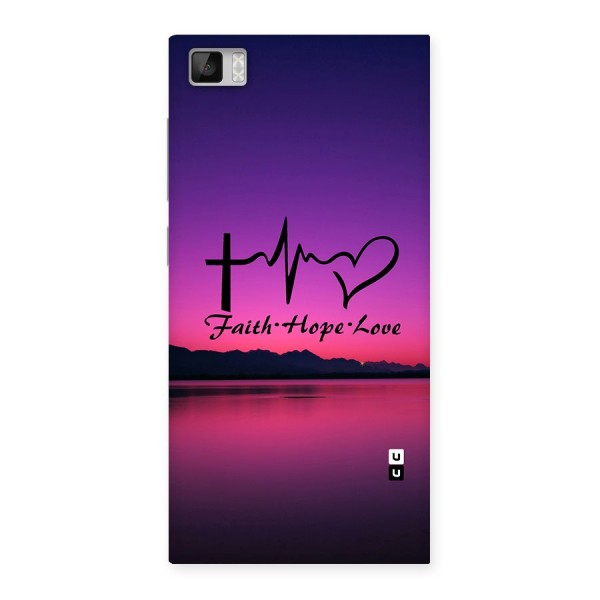 Faith Hope Love Evening Sky Back Case for Xiaomi Mi3