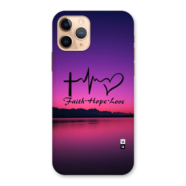 Faith Hope Love Evening Sky Back Case for iPhone 11 Pro