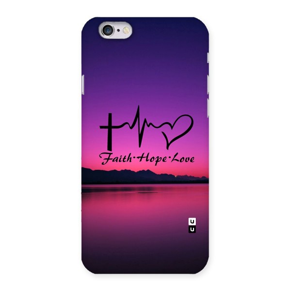 Faith Hope Love Evening Sky Back Case for iPhone 6 6S