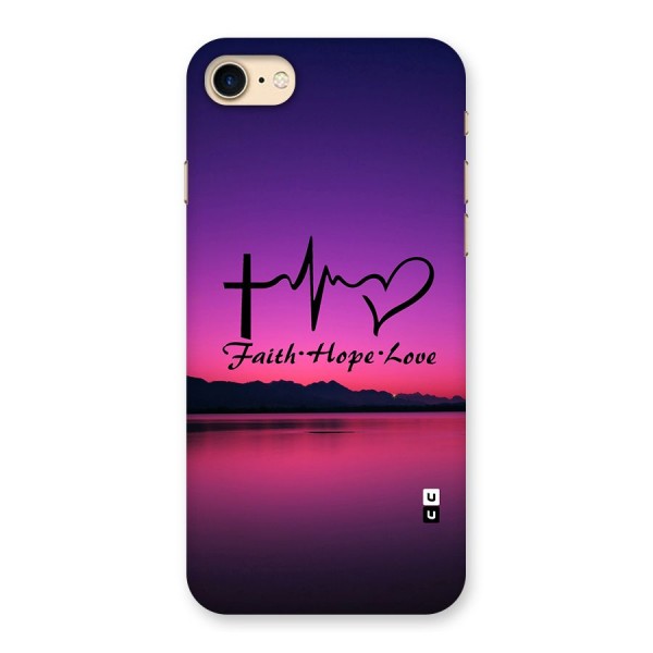 Faith Hope Love Evening Sky Back Case for iPhone 7