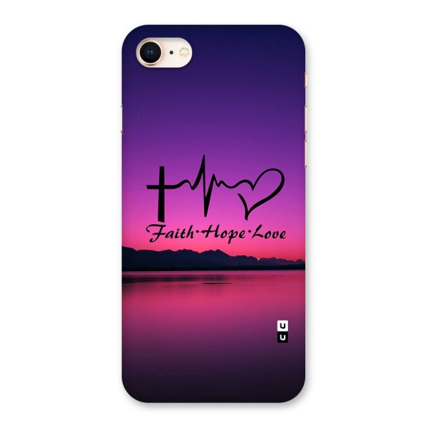 Faith Hope Love Evening Sky Back Case for iPhone 8