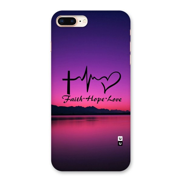 Faith Hope Love Evening Sky Back Case for iPhone 8 Plus