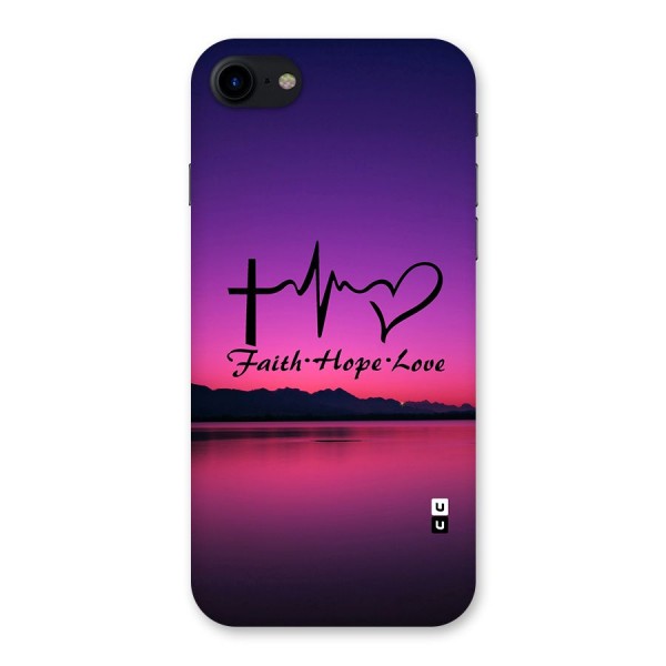 Faith Hope Love Evening Sky Back Case for iPhone SE 2020