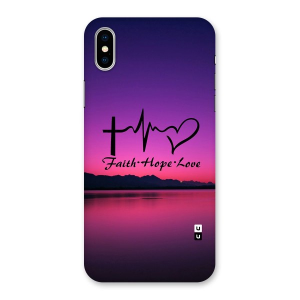 Faith Hope Love Evening Sky Back Case for iPhone XS