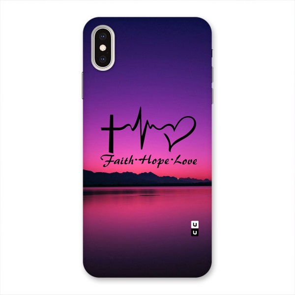 Faith Hope Love Evening Sky Back Case for iPhone XS Max