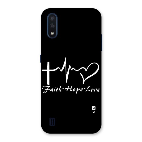 Faith Hope Love Heart Sign Back Case for Galaxy M01