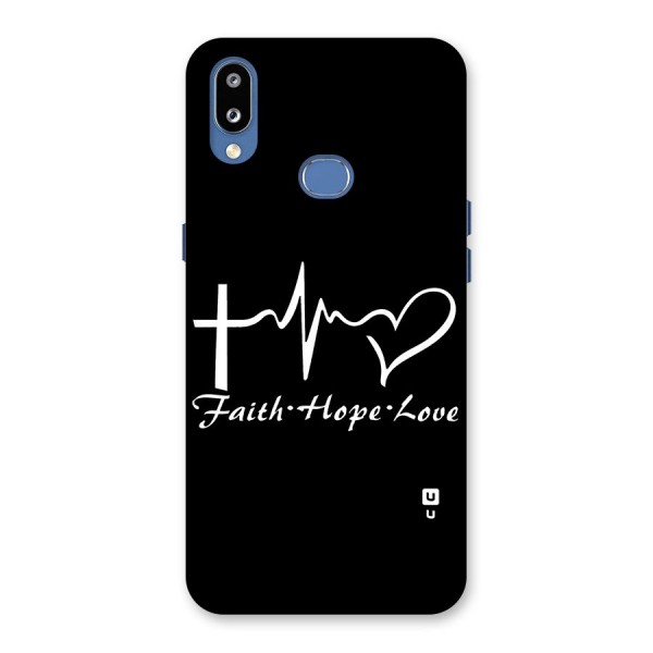 Faith Hope Love Heart Sign Back Case for Galaxy M01s