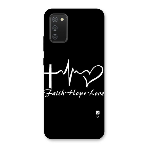 Faith Hope Love Heart Sign Back Case for Galaxy M02s