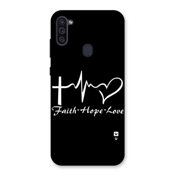 Faith Hope Love Heart Sign Back Case for Galaxy M11