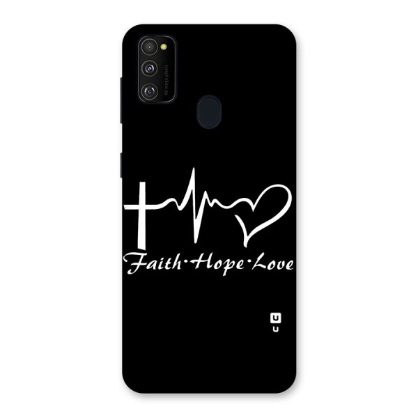 Faith Hope Love Heart Sign Back Case for Galaxy M21
