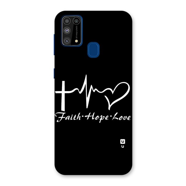 Faith Hope Love Heart Sign Back Case for Galaxy M31