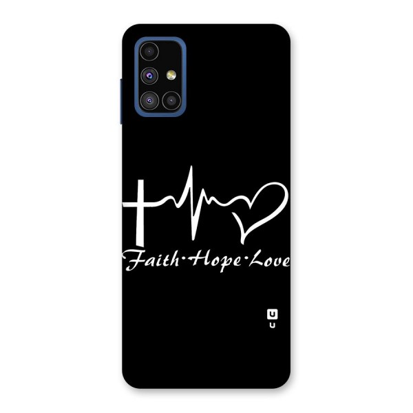 Faith Hope Love Heart Sign Back Case for Galaxy M51