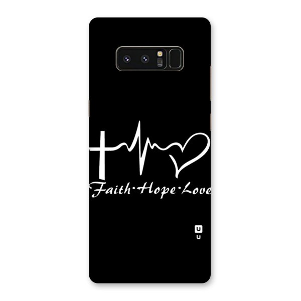 Faith Hope Love Heart Sign Back Case for Galaxy Note 8