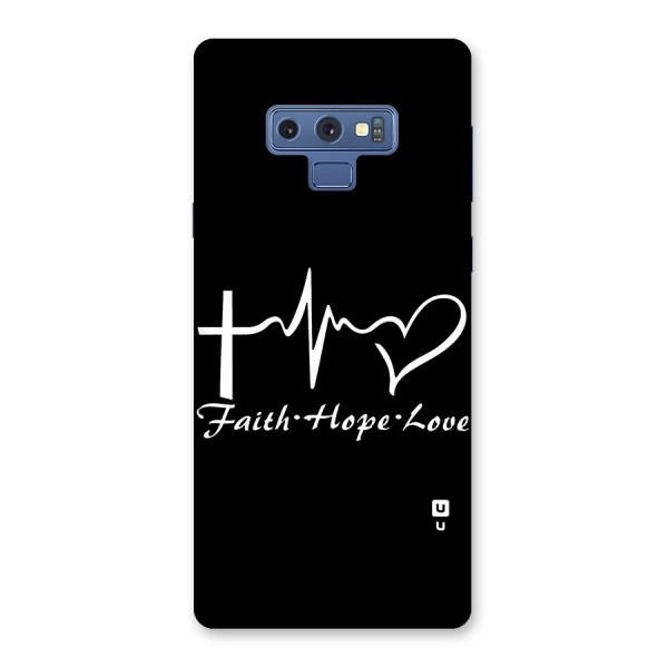 Faith Hope Love Heart Sign Back Case for Galaxy Note 9