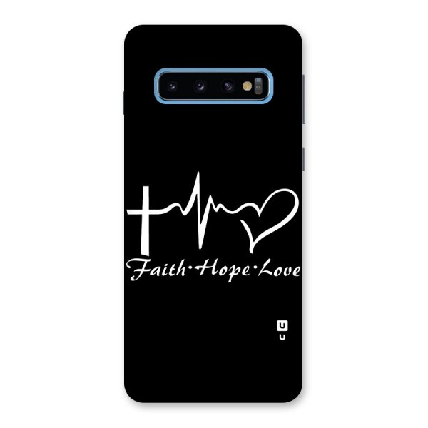 Faith Hope Love Heart Sign Back Case for Galaxy S10