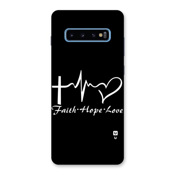 Faith Hope Love Heart Sign Back Case for Galaxy S10 Plus