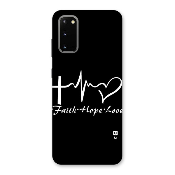 Faith Hope Love Heart Sign Back Case for Galaxy S20