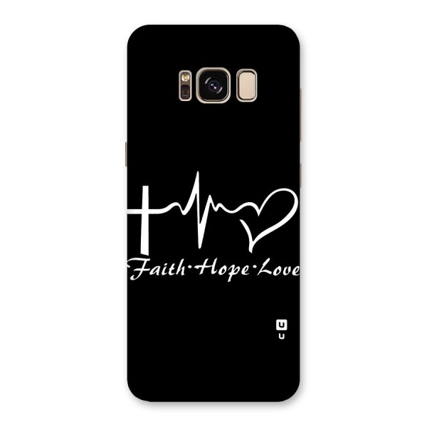 Faith Hope Love Heart Sign Back Case for Galaxy S8