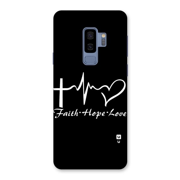 Faith Hope Love Heart Sign Back Case for Galaxy S9 Plus
