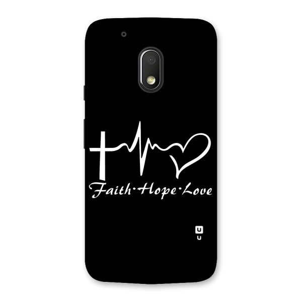 Faith Hope Love Heart Sign Back Case for Moto G4 Play