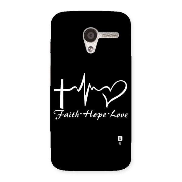 Faith Hope Love Heart Sign Back Case for Moto X