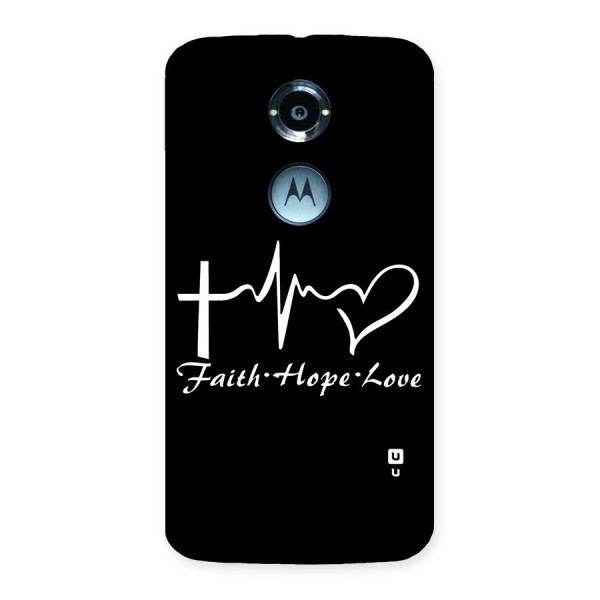 Faith Hope Love Heart Sign Back Case for Moto X 2nd Gen