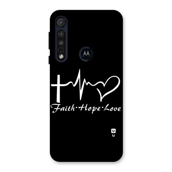 Faith Hope Love Heart Sign Back Case for Motorola One Macro
