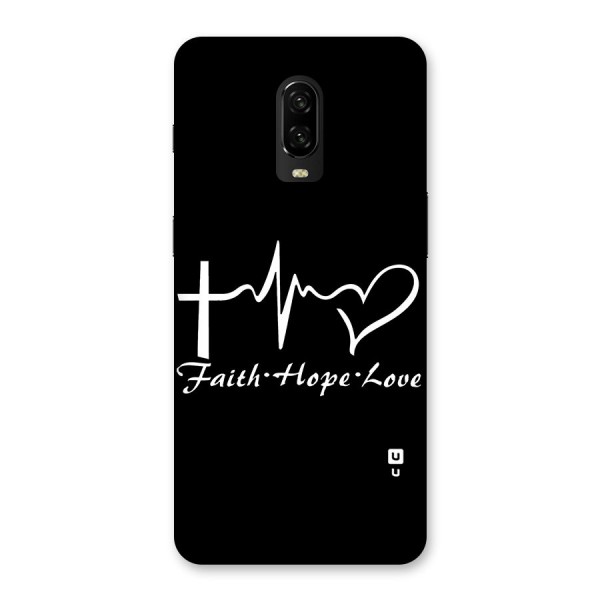 Faith Hope Love Heart Sign Back Case for OnePlus 6T