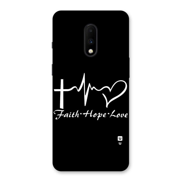 Faith Hope Love Heart Sign Back Case for OnePlus 7