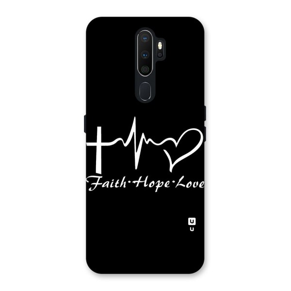 Faith Hope Love Heart Sign Back Case for Oppo A5 (2020)
