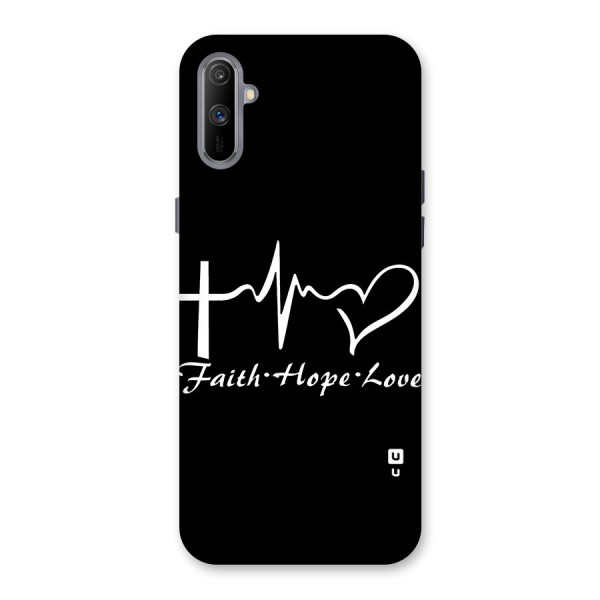 Faith Hope Love Heart Sign Back Case for Realme C3