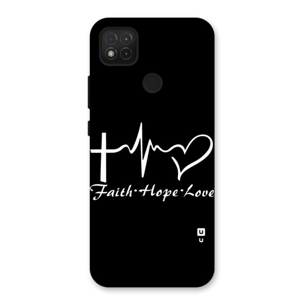 Faith Hope Love Heart Sign Back Case for Redmi 9C