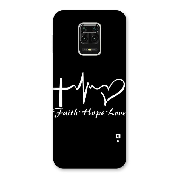 Faith Hope Love Heart Sign Back Case for Redmi Note 9 Pro Max