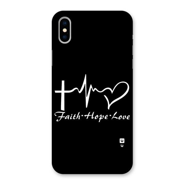 Faith Hope Love Heart Sign Back Case for iPhone XS