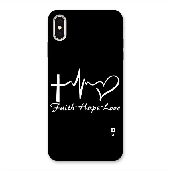 Faith Hope Love Heart Sign Back Case for iPhone XS Max
