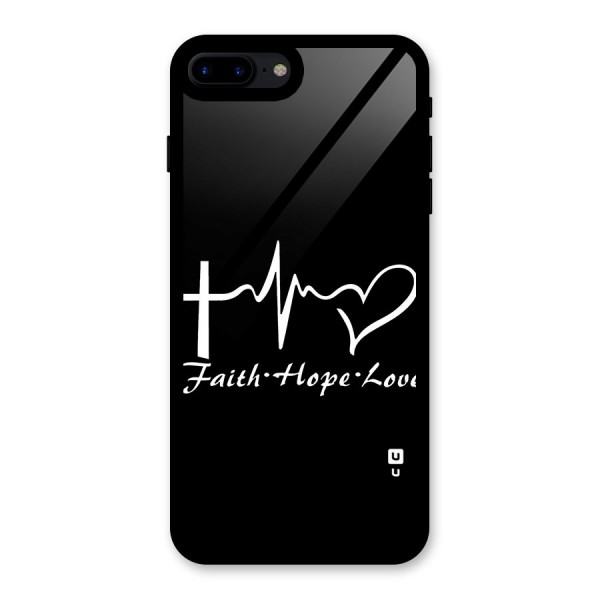 Faith Hope Love Heart Sign Glass Back Case for iPhone 7 Plus