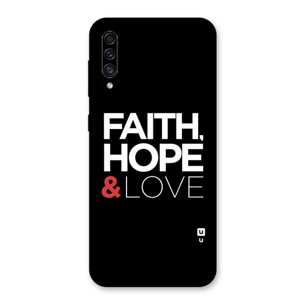 Faith Hope and Love Typography Back Case for Galaxy A30s