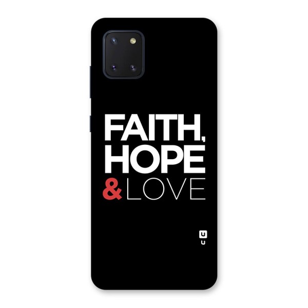 Faith Hope and Love Typography Back Case for Galaxy Note 10 Lite