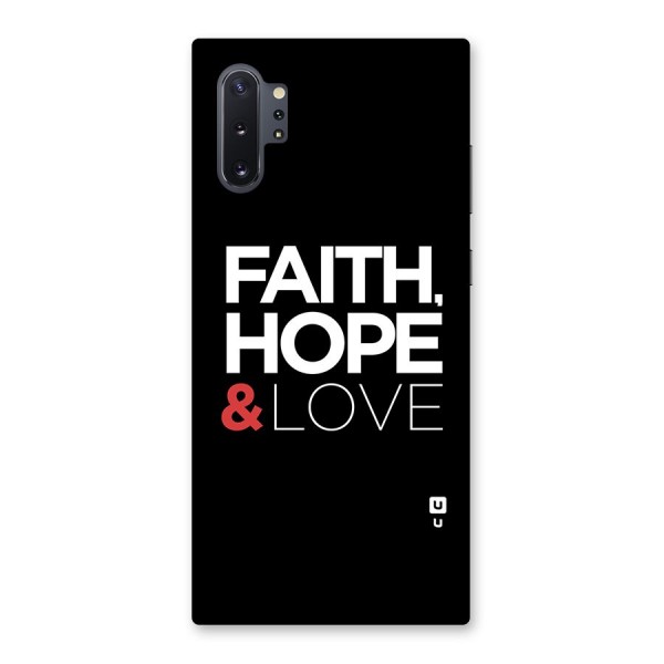 Faith Hope and Love Typography Back Case for Galaxy Note 10 Plus