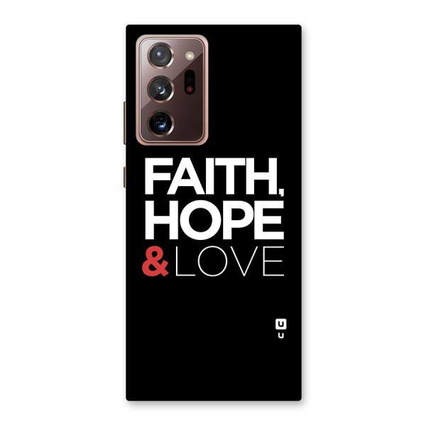 Faith Hope and Love Typography Back Case for Galaxy Note 20 Ultra
